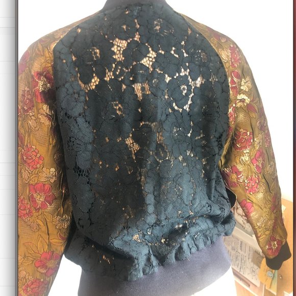 French Connection Brocade Lace back Bomber - Picture 2 of 7